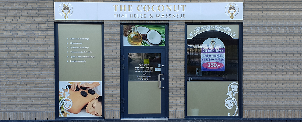 Fasaden til The Coconut på Solheimstunet